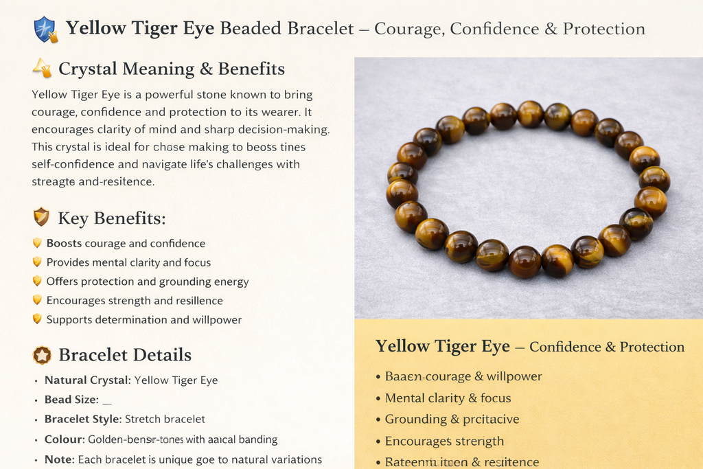 Yellow Tiger Eye Bracelet