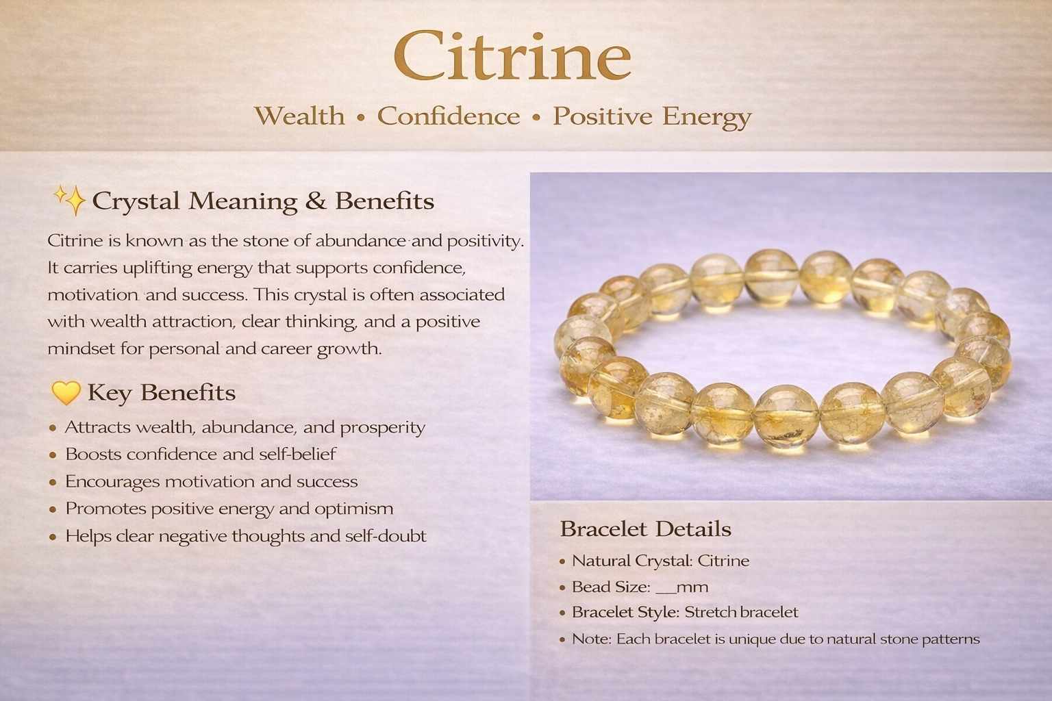 Citrine Bracelet