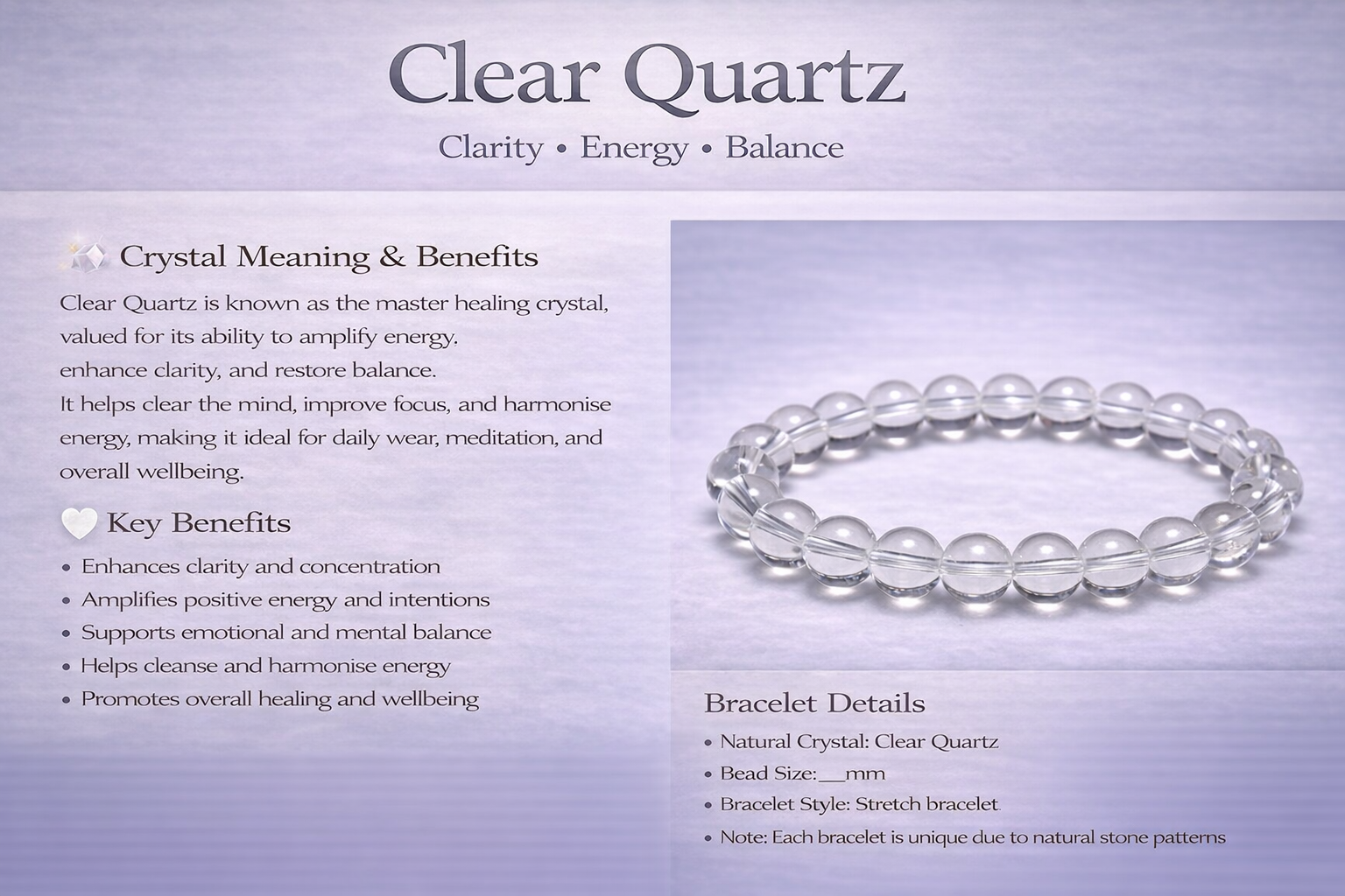 Clear Quartz Bracelet